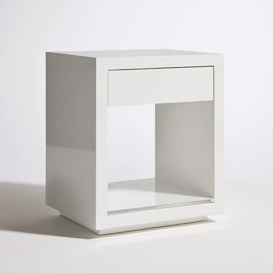 Biała szafka nocna z szufladą MDF 40 x 35 x 55 cm