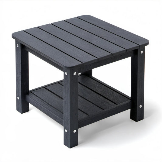Czarny stolik boczny z HDPE 46 x 46 x 46 cm